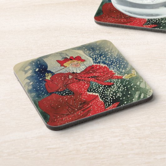 Vintage Jugendstil-Pastilles Geraudel Husten Tropf Getränkeuntersetzer (Linke Seite)