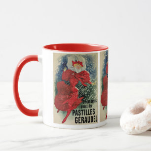 Vintage Jugendstil-Pastilles Geraudel Husten Tropf Tasse