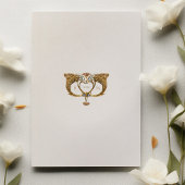 Vintage Jugendstil-Pfauenhochzeit Einladung