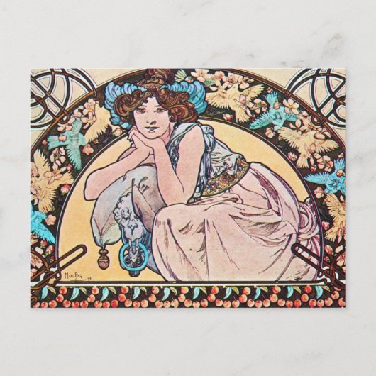 Vintage Jugendstil Postkarte (Vorderseite)
