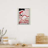 Vintage Jugendstil-Präsentation des belgischen Kun Poster (Küche)