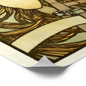 Vintage Jugendstil-Radtour von Alphonse Mucha Poster (Ecke)