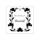 Vintage Jugendstil-Rahmen Buchzeichen Ex Libris bu Gummistempel (Prägung)