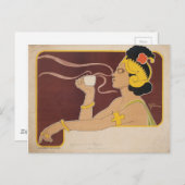 Vintage Jugendstil-Rajah-Kaffeewerbung Postkarte (Vorne/Hinten)