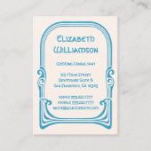 Vintage Jugendstil Retro Stilvolle Pfauenvögel Visitenkarte (Vorderseite)