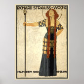 Vintage Jugendstil Richard Strauß-Woche. München Poster (Vorne)