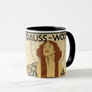 Vintage Jugendstil Richard Strauß-Woche, München Tasse