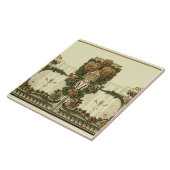 Vintage Jugendstil-Rose 1914 Bush Fliese (Seite)
