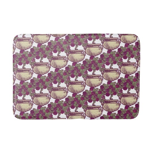 Vintage Jugendstil-Rose Badematte (Vorderseite)