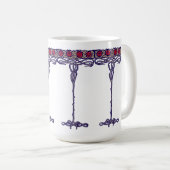 Vintage Jugendstil-Rose Bush Frieze Kaffeetasse (VorderseiteRechts)