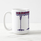 Vintage Jugendstil-Rose Bush Frieze Kaffeetasse (Links)