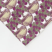 Vintage Jugendstil-Rose Fleecedecke (Ecke)