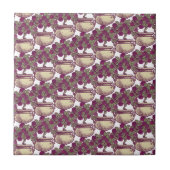 Vintage Jugendstil-Rose Fliese (Vorderseite)