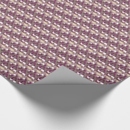 Vintage Jugendstil-Rose Geschenkpapier (Ecke)