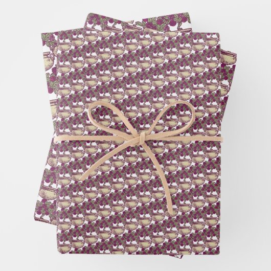 Vintage Jugendstil-Rose Geschenkpapier Set (Beispiel)