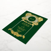 Vintage Jugendstil-Rose Hochzeit Folieneinladung (Gedreht)