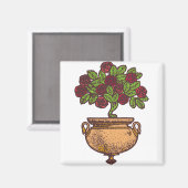 Vintage Jugendstil-Rose Magnet (Vorderseite/Rückseite)