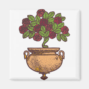 Vintage Jugendstil-Rose Magnet