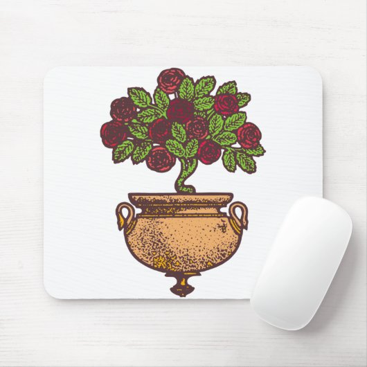 Vintage Jugendstil-Rose Mousepad (Mit Mouse)