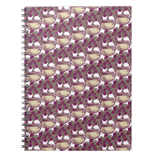 Vintage Jugendstil-Rose Notizblock (Vorderseite)