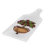 Vintage Jugendstil-Rose Schneidebrett (Ecke)