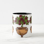 Vintage Jugendstil-Rose Zweifarbige Tasse (Mittel)