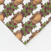 Vintage Jugendstil-Rosebustapete Fleecedecke (Ecke)