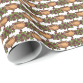 Vintage Jugendstil-Rosebustapete Geschenkpapier (Rolleneckpunkt)