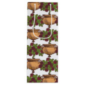 Vintage Jugendstil-Rosebustapete Geschenktüte Für Weinflaschen (Vorderseite)