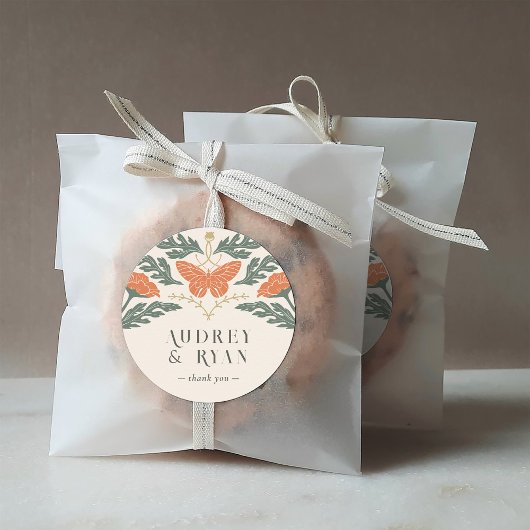 Vintage Jugendstil-Rundaufkleber Runder Aufkleber