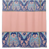 Vintage Jugendstil-Schmetterlinge und Stiefmütterc Duschvorhang (Vorderseite)