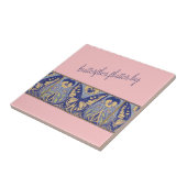 Vintage Jugendstil-Schmetterlinge und Stiefmütterc Fliese (Seite)