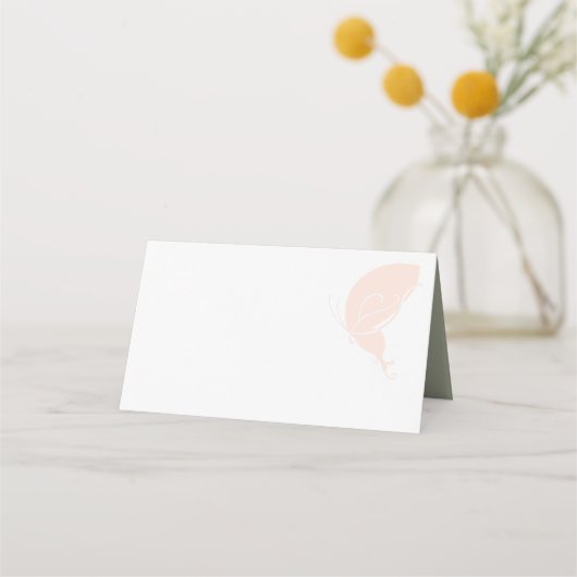 Vintage Jugendstil-Schmetterlingshochzeit Platzkarte (Rückseite)