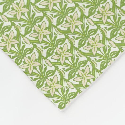 Vintage Jugendstil-Schneeschuhwanderung Fleecedecke (Ecke)