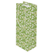 Vintage Jugendstil-Schneeschuhwanderung Geschenktüte Für Weinflaschen (Vorderseite Schrägansicht)