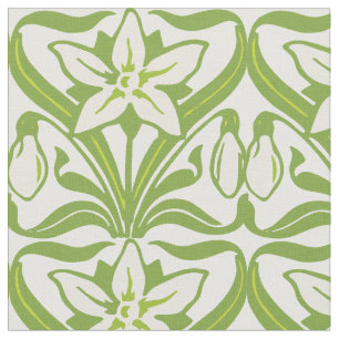 Vintage Jugendstil-Schneeschuhwanderung Stoff