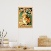 Vintage Jugendstil-Schokolade von Alphonse Mucha Poster (Küche)