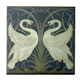 Vintage Jugendstil-Schwäne von Walter Crane Fliese (Vorderseite)