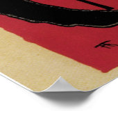 Vintage Jugendstil-Schwarzkatze Poster (Ecke)