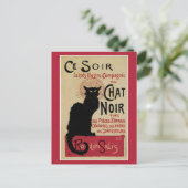 Vintage Jugendstil-Schwarzkatze Postkarte (Stehend Vorderseite)