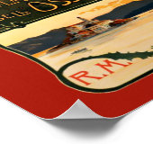 Vintage Jugendstil-Schweiz Tourismus Poster (Ecke)