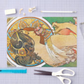 Vintage Jugendstil Seidenpapier (Handwerk)