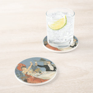 Vintage Jugendstil, Taverne Olympia Restaurant Getränkeuntersetzer