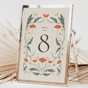 Vintage Jugendstil-Tischnummer Tischnummer