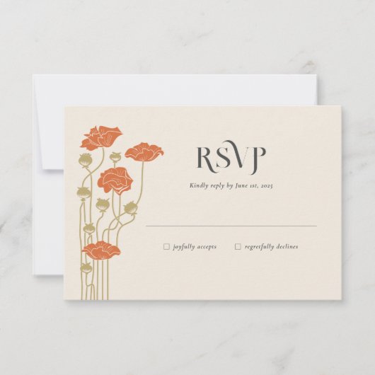 Vintage Jugendstil-UAWG-Karte RSVP Karte (Vorderseite)