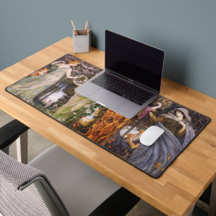 Vintage Jugendstil-vier Jahreszeiten von Walter Cr Schreibtischunterlage