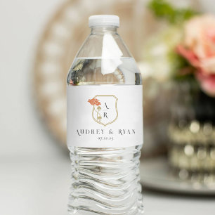 Vintage Jugendstil Wasserflaschenetikett