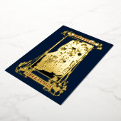 Vintage Jugendstil Weihnachten Folien Feiertagskarte (Gedreht)