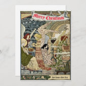 Vintage Jugendstil-Weihnachtskrippe 1893 Feiertagskarte (Vorne/Hinten)