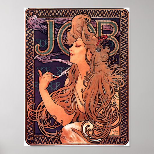 Vintage Jugendstil-Werbung Job 1896 Mucha Poster (Vorne)